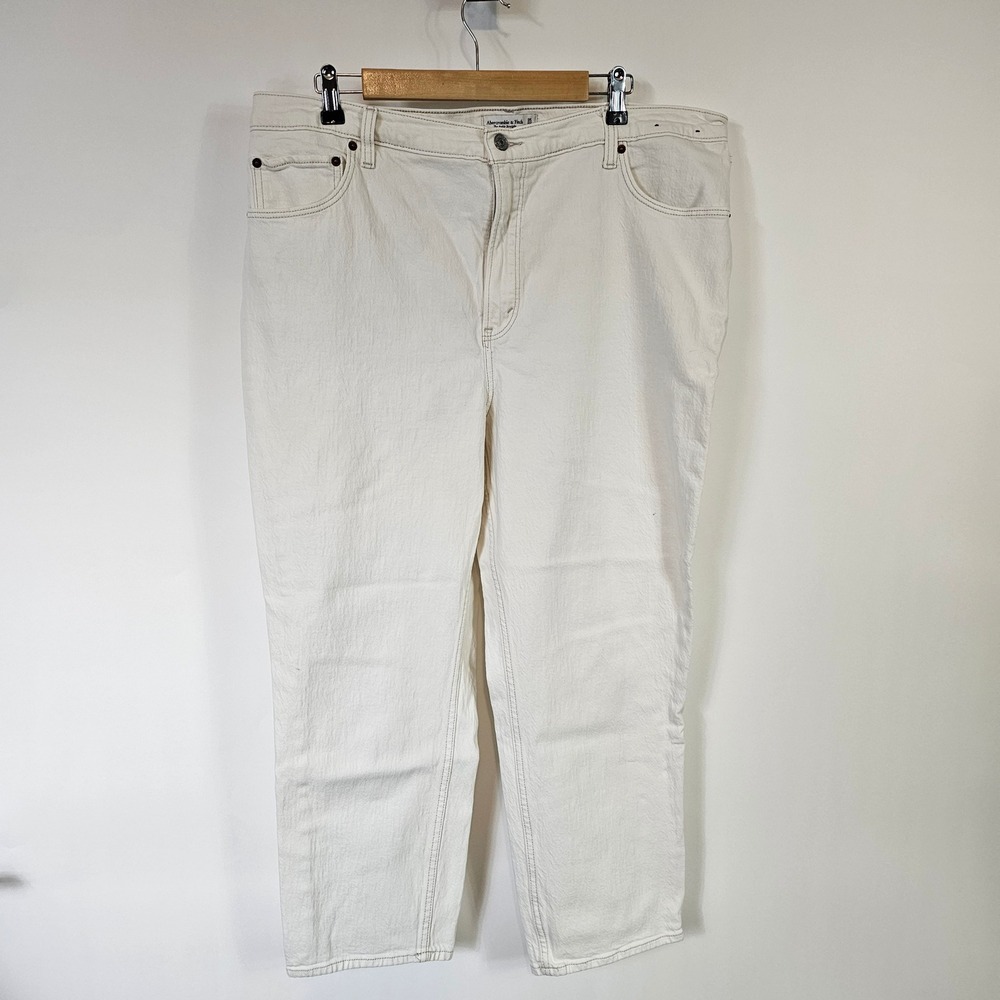 Abercrombie & Fitch Womens Jeans Ultra High Rise Ankle Straight Curve Love 35 20